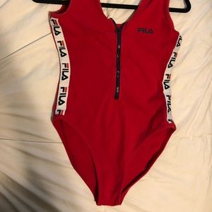 Fila Red Sporty Body Suit